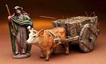 Shepherd with Cart & Ox<br> Belenes Puig